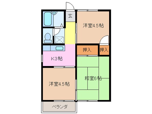 アップルハウスの物件間取画像